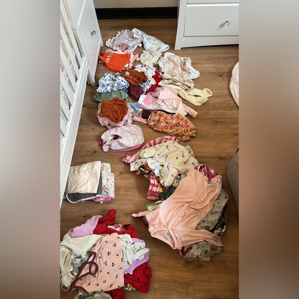 Baby girl clothes bibs 6-9 bundle